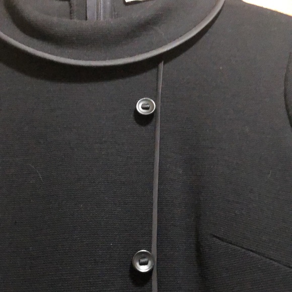 Black Butte Knit Vintage 1960s Jackie O Style Dress - Picture 4 of 6